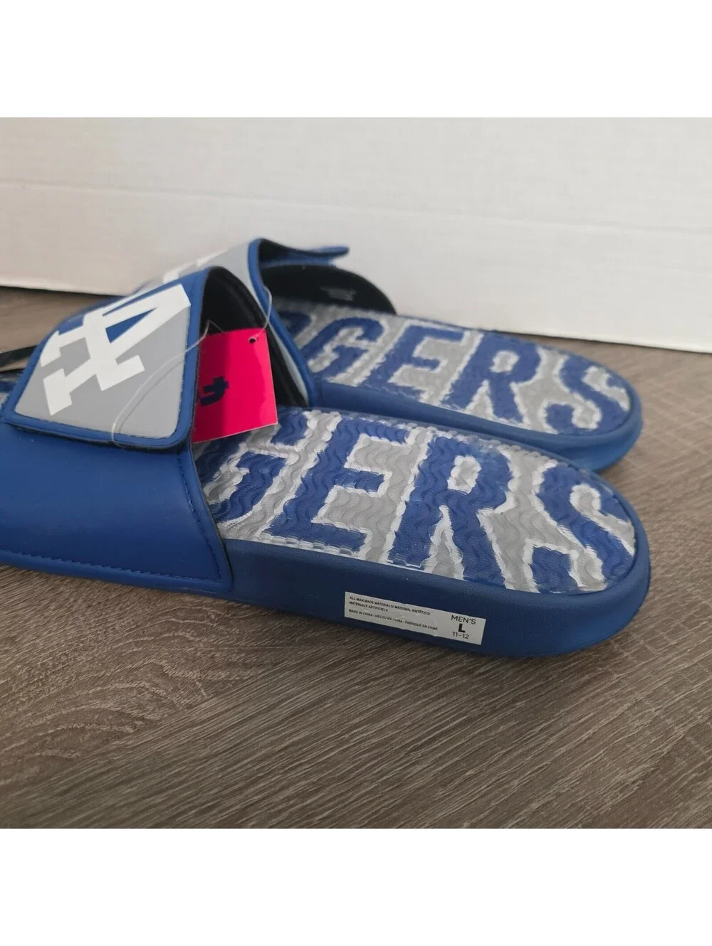 MLB Los Angeles Dodgers Slide Sandals Size Large 11-12 Blue